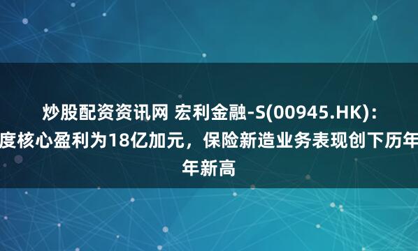 炒股配资资讯网 宏利金融-S(00945.HK)：一季度核心盈利为18亿加元，保险新造业务表现创下历年新高