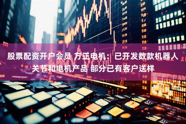 股票配资开户会员 方正电机：已开发数款机器人关节和电机产品 部分已有客户送样